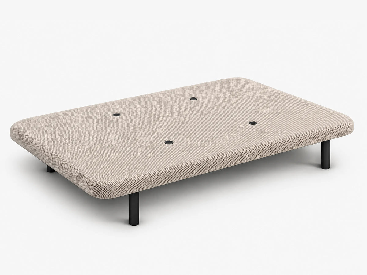 Base Estofada 3D de cor Bege com Aeradores Antibolor
